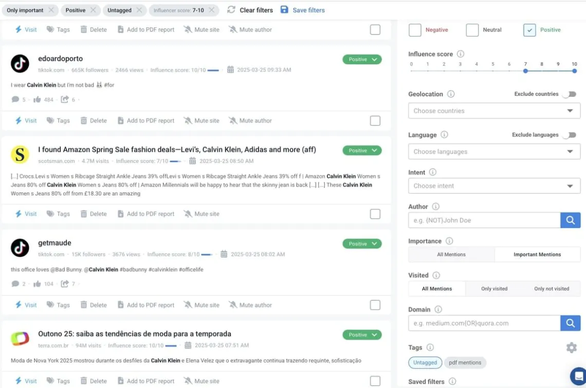 How to find customers mentions?
