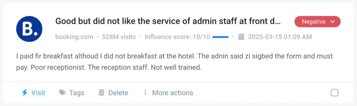 brand24 for hotel reputation management