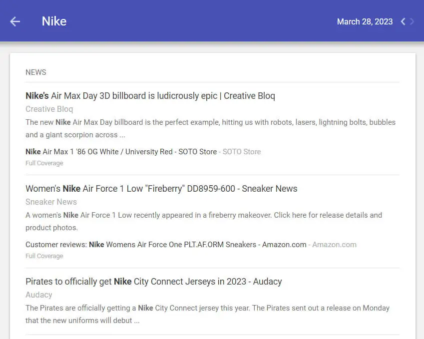 Google Alerts - one of the free media monitoring tools