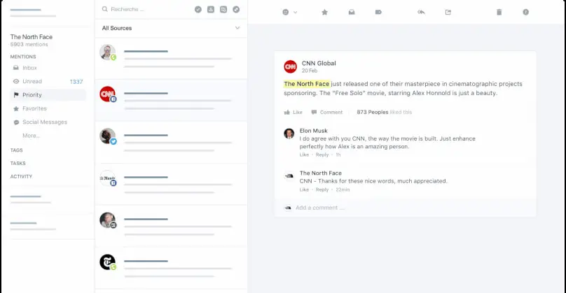 Mention dashboard