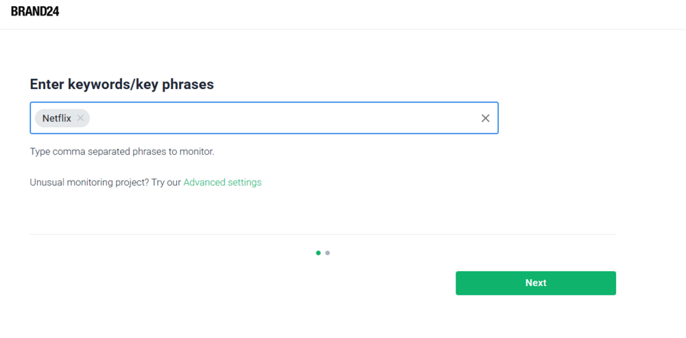 Step-by-step guide: how to find the best posting time for your brand on Bluesky - create a project using your brand's name