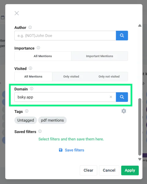 Step-by-step guide: how to find the best posting time for your brand on Bluesky - write bsky.app in the domain section