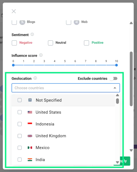 Step-by-step guide: how to find the best posting time for your brand on Bluesky - adjust the geolocation
