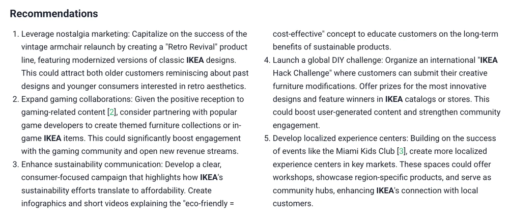 LinkedIn page analytics report: Add plans and recommendations.