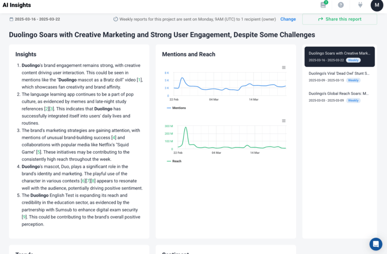Product insights: Use AI to get a quick snapshot.