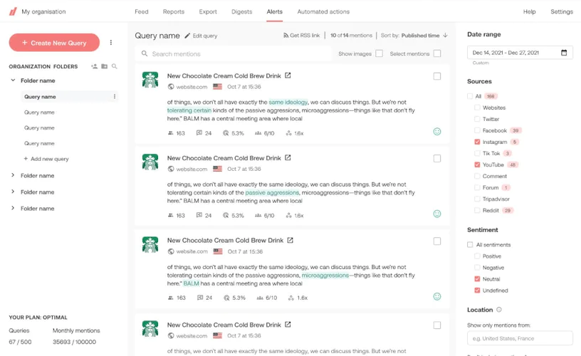 Determ - one of the best social listening tools