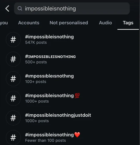 Hashtags autocomplete feature.