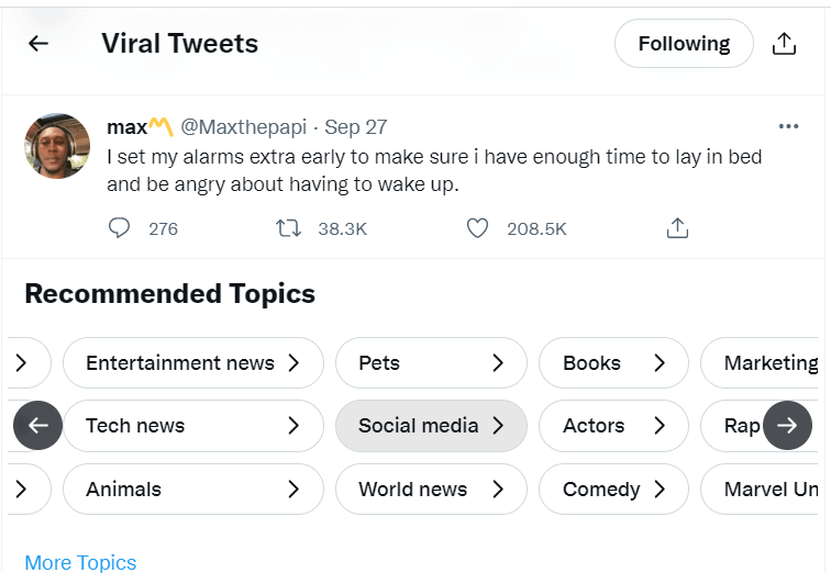Viral tweets